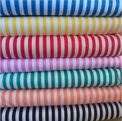 7Pcs 9.8"*9.8"(25cm*25cm) Cotton Fabric DIY Making Supplies Quilting Patchwork Fabric Fat Quarter Bundles DIY for Quilting Cotton Patchwork Cushions(Stripe, 25 * 25cm)