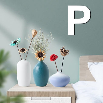 12 Inch Wooden Letter P, 1/4 Inch Thick Large Unfinished Wood Letter for DIY Crafts Home Wall Decor