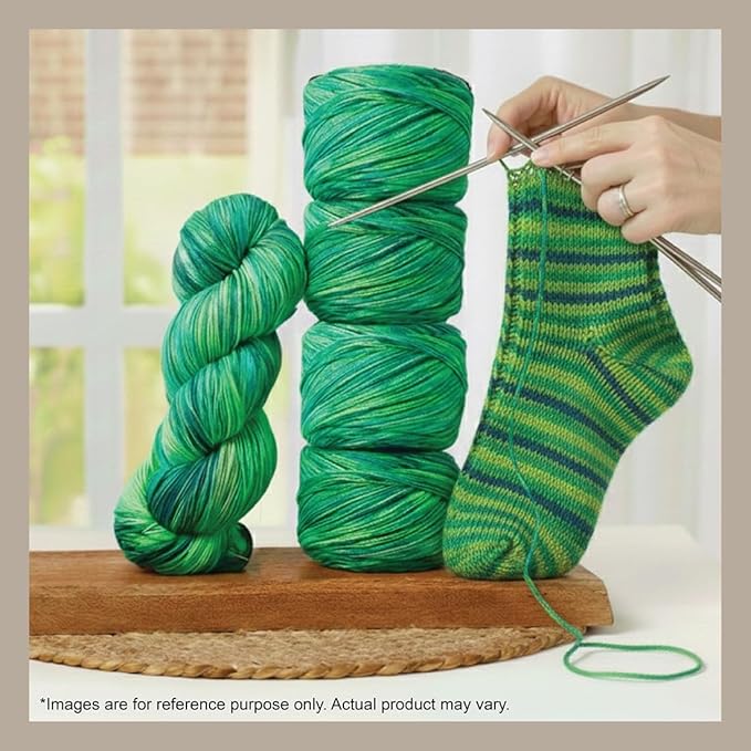 KnitPro Symfonie Hand Dyed Yarn | Extra Fine Merino Wool & Polyamide Blend for Knitting & Crocheting, Fingering Weight, Oeko-TEX Certified 400m, 100g Skein | Terra Variegated Jungle Secrets