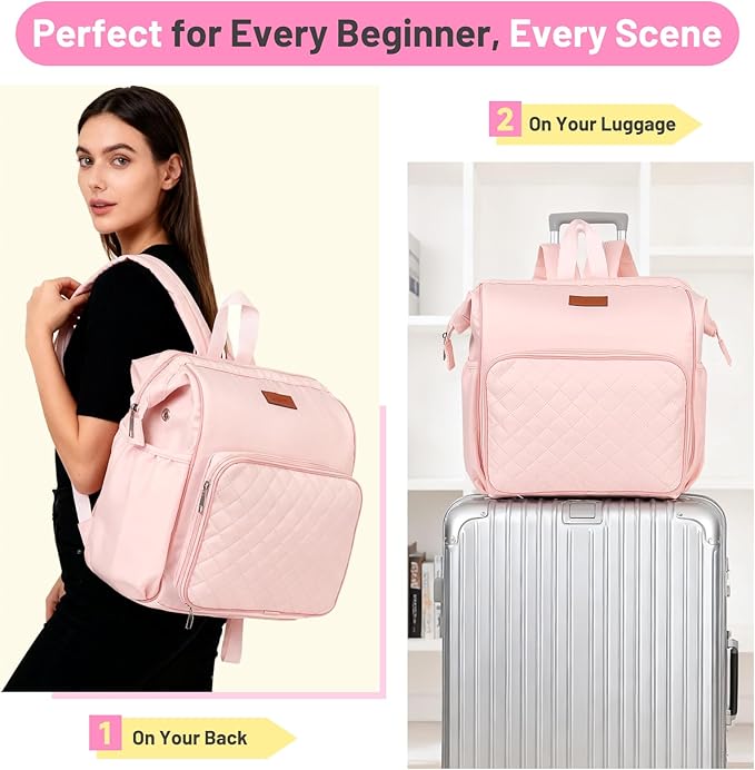 Coopay Traveling Crochet Kit for Beginners Adults, All in One Crochet Kit Include Knitting Bag Backpack Crochet Hooks Crochet Yarn for Crocheting Book Crochet & Knitting Supplies, Ideal Crochet Gift