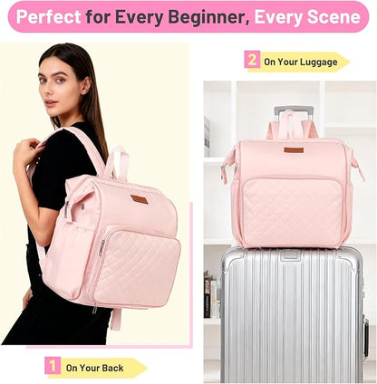 Coopay Traveling Crochet Kit for Beginners Adults, All in One Crochet Kit Include Knitting Bag Backpack Crochet Hooks Crochet Yarn for Crocheting Book Crochet & Knitting Supplies, Ideal Crochet Gift