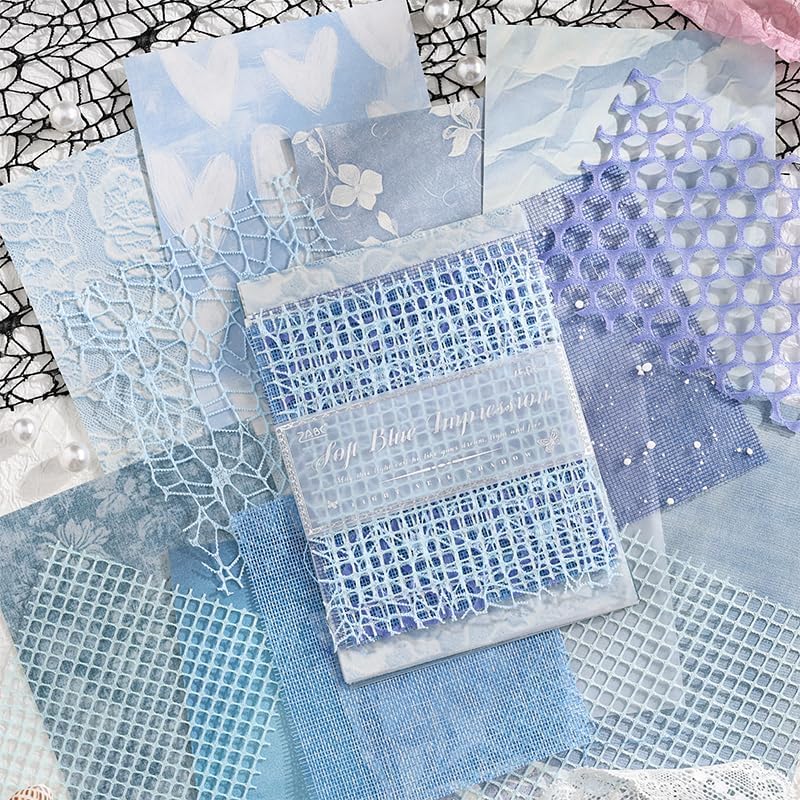 Diuhofart Scrapbooking Supplies Kit, Vintage Botanical Aesthetic Scrapbook Kit Collage Materials for Junk Journal Supplies, Scrap Booking, Journaling, Card Making (Blue Clock) - Image 6