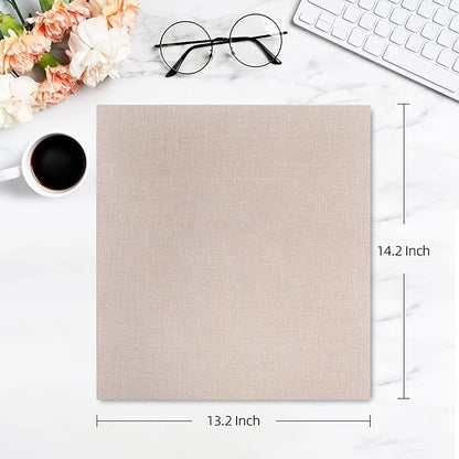 potricher Photo Album for 4x6 600 Photos Linen Cover Extra Large Capacity Picture Book for Family Wedding Anniversary and Baby (Beige)