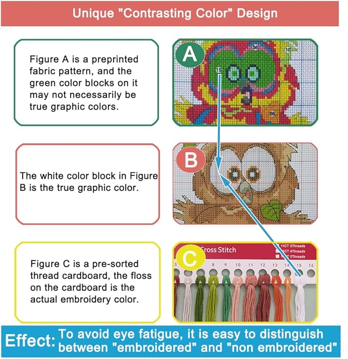 Leczany Cross Stitch Stamped Kit for Beginner - Autumnal Scenery | DIY Embroidery Starter Patterns Craft Kit Needlepoint for Adults | 11CT, 3 Strands | 17.7x13.4 inches