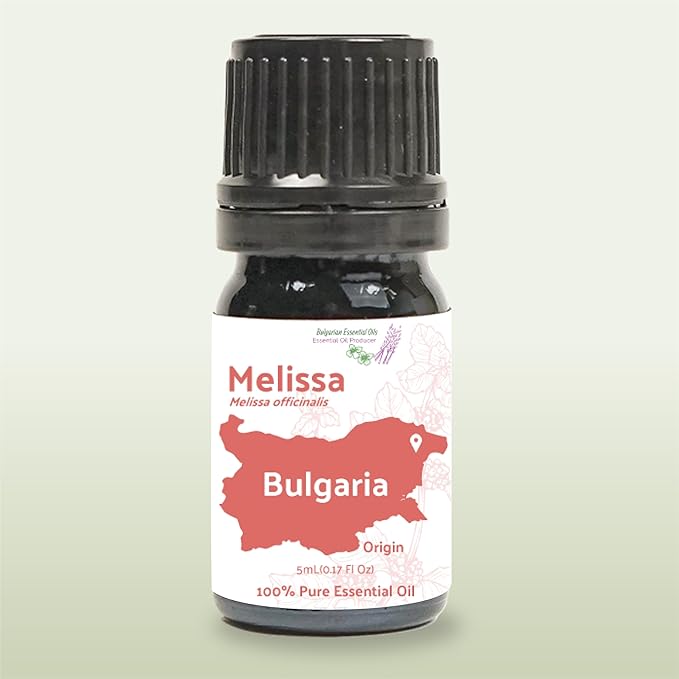 Nature Packaged Melissa Essential Oil - Direct from Bulgarian Sustainable Farms - Steam Distilled - Aceite Toronjil for Aromatherapy, Massage, Diffuser, DIY Candle and Soap Making - 5ml