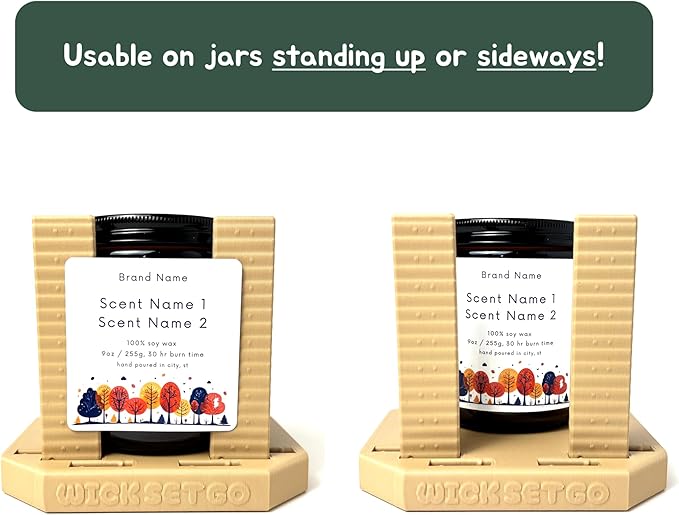 Sticker Label Application Installation Tool for Jars, Containers, Bottles, Adjustable Height Width Aligner for Drink Food Candle Labels