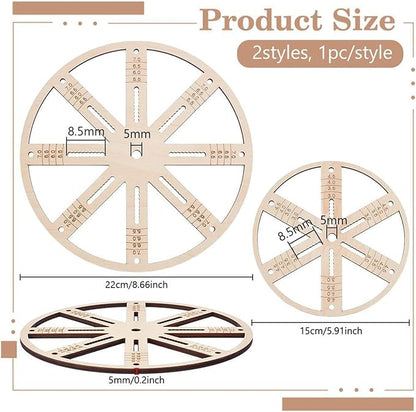 Wick Centering Tool Cotton Wick Holder Candle Making Round Hand Tool Reusable Accessories Wooden Wick Stabilizer Holder, Diameter 5.91 inch