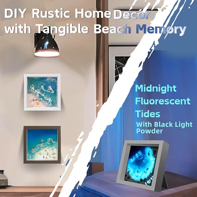 iLAND Craft Kits for Adults DIY UV Resin Kit Beach Themed Crafting Ocean Resin Art Creative Adult Crafts for Women Resin Art Set for Beginers Crafty Gifts for Women Teen Girls on Christmas Romantic