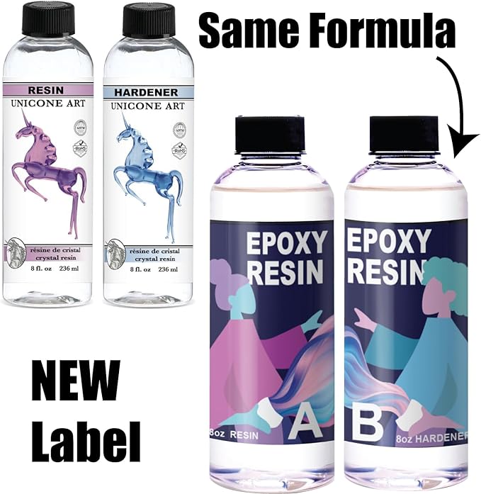 Epoxy Resin Kit 16 Ounce- (8oz Resin + 8oz Hardener) Resin Epoxy Craft Kit Gift- Non-Toxic, Crystal Clear, Odor-Free, UV Resistant, High Gloss Art Resin - Craft Stunning Creations with Ease (16oz)