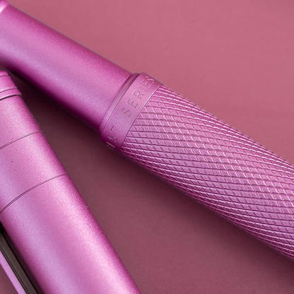 Asvine Pink Forest Fountain Pen Bent Nib, Classic Design with Converter and Metal Pen Case, The Light of Hope Serise