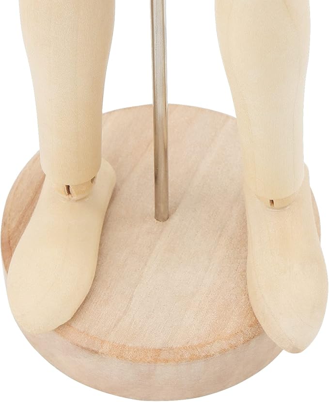 ZEONHEI 4 Pack 12 Inch Wooden Artists Model, Wooden Art Mannequin Moveable Drawing Mannequin, Posable Wooden Figure with Base, Articulated Mannequin Wooden Manikin for Drawing, Painting, Home Decor