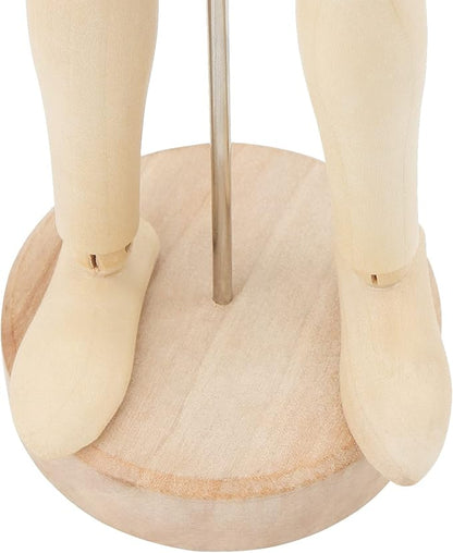ZEONHEI 4 Pack 12 Inch Wooden Artists Model, Wooden Art Mannequin Moveable Drawing Mannequin, Posable Wooden Figure with Base, Articulated Mannequin Wooden Manikin for Drawing, Painting, Home Decor