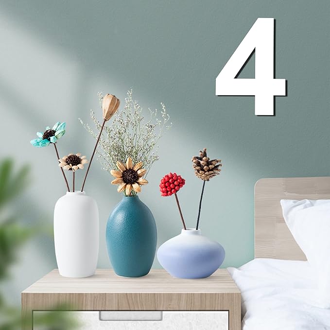 12 Inch Wooden Number 3, 1/4 Inch Thick Large Unfinished Wood Letter for DIY Crafts Home Wall Decor