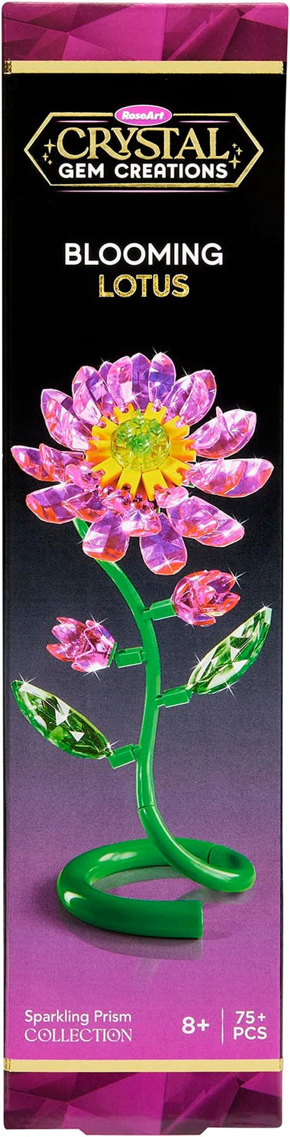 Crystal Gem Creations Blooming Lotus Flower Kit by RoseArt, 75+ Pieces, Great for Adults, Tweens and Children Ages 8+