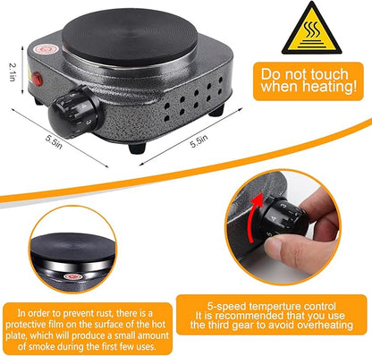BBAXI Candle Making Pouring Pot with Electric Hot Plate for Melting Wax, Candle Wax Melting Pot with Heat-Resistant Handle and Long Stain Spoon, Candle Making Kit for Adults Beginners