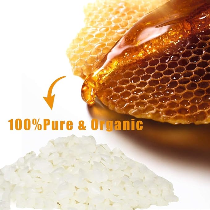 White Beeswax Pellets 5 lb 100% Pure and Natural Triple Filtered for Skin, Face, Body and Hair Care DIY Creams, Lotions, Lip Balm and Soap Making Supplies