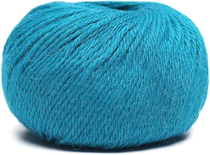 100% Baby Alpaca Yarn Wool Set of 3 Skeins (150 Grams) DK Weight - Made in Peru - Heavenly Soft and Perfect for Knitting and Crocheting (Turquoise, DK)