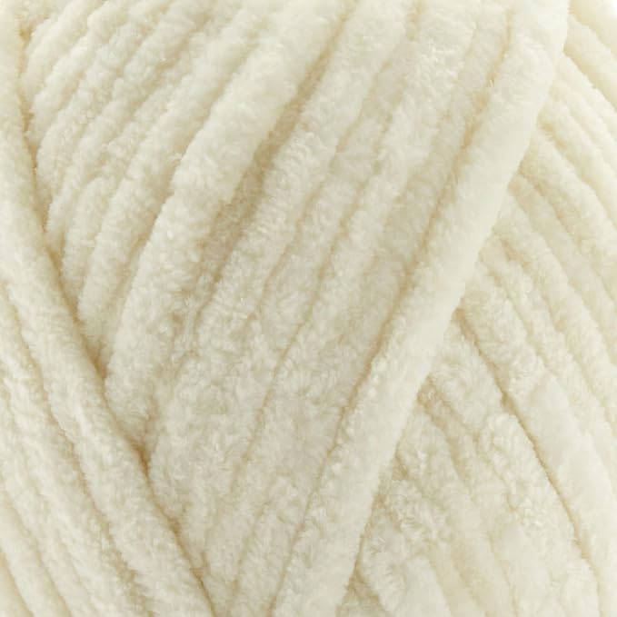 Loops & Threads Sweet Snuggles Yarn - Yarn for Knitting, Crochet, Weaving, and Arts & Crafts - White, Polyester, 8.8 oz
