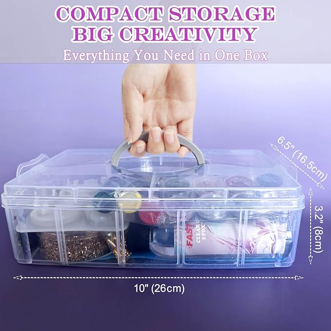 JILLSKY Epoxy Resin Kit 16oz with Molds & Storage Box, Fast Cure Clear Casting Resin for Jewelry Making, Keychains, Coasters, and DIY Crafts with Pigments & Glitter