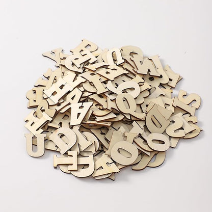180pcs 1.3in Wooden Letters Craft Set Cute Letter Shapes for Home Decor and DIY Projects (1IN)