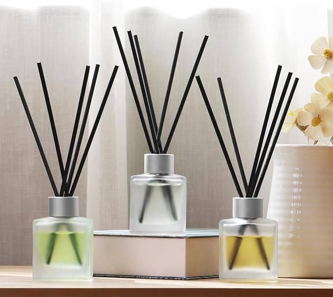 Aeeteek 3-Pack Reed Diffuser Set, Linen/Citrus/Bamboo White Tea Scented Oil, Forest Aroma Essential Oils with Diffuser Sticks, Long Lasting Bathroom Air Freshener, Home Fragrance for Room Decor