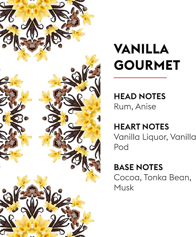 Maison Berger Vanilla Gourmet Lampe Berger Refill, 1 Liter (33.8 fl oz), 2-in-1 Catalytic System, Neutralizes Odors and Diffuses Fragrance, Rum, Vanilla Pod, Cocoa, Made in France