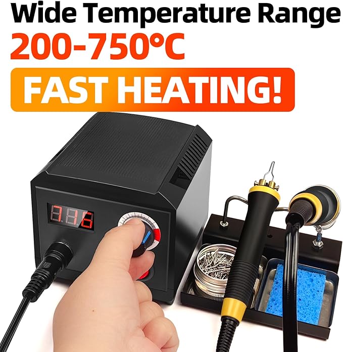FIRElood Wood Burning Tool, Wood Burner kit Pen 200~750℃, Wood Burning kit with Digital Thermometer Temperature Adjustable Temperature, 2 pyrographic Wood Burning pens, 36 Wood Burning Pen Tips