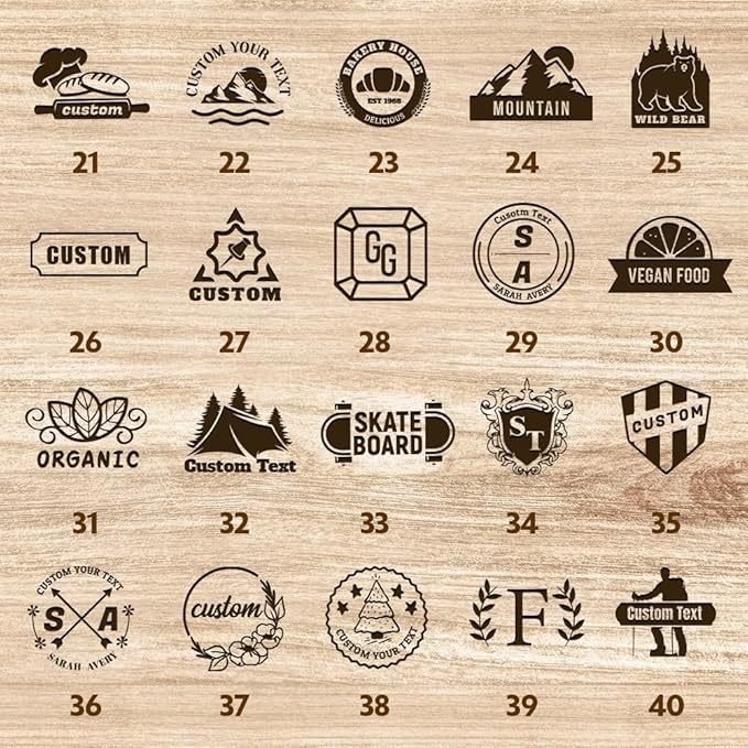Custom Branding Iron for Wood & Leather | Personalized Wood Branding Iron Kit with Wood Burning Stamp | For Craftsmen, Bakers & DIY