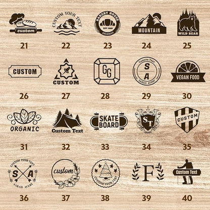 Custom Branding Iron for Wood & Leather | Personalized Wood Branding Iron Kit with Wood Burning Stamp | For Craftsmen, Bakers & DIY
