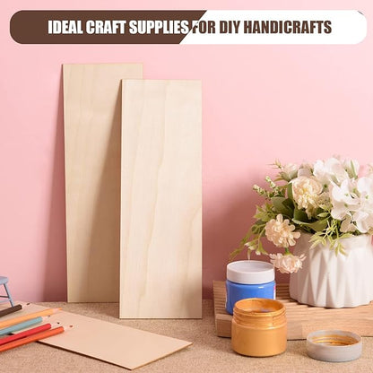 12 Pack Basswood Sheets for Crafts 12 x 4 x 1/8 Inch-3 mm Thick Unfinished Plywood Sheets Thin Craft Wood Sheets Boards for Drawing,Painting, Wood Engraving, Wood Burning,DIY Laser Cutting Projects