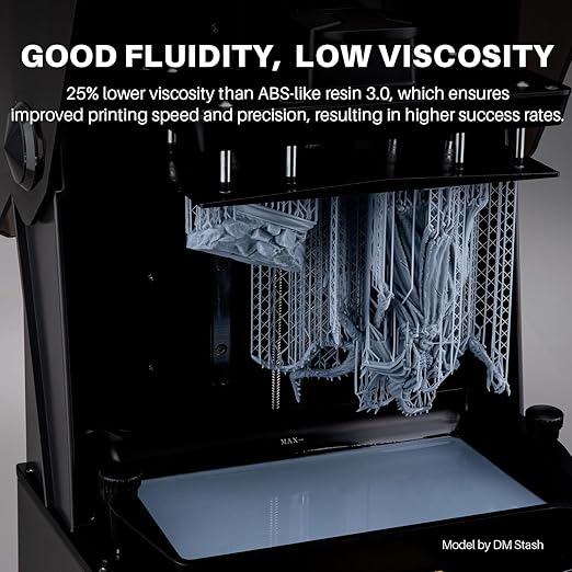 ELEGOO ABS-Like Resin 3.0+, Upgraded 3D Printer Photopolymer Resin, Higher Heat-Resistance Fast Curing High Precision Non-Brittle, Yellow 2000g