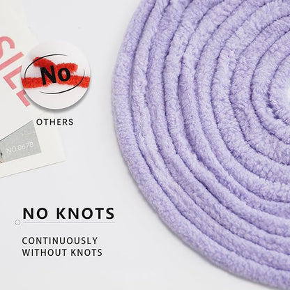 Chenille Yarn for Crocheting & Knitting 880 Yards, Soft Thick Fluffy Bulky Blanket Yarn, 4 Pack of 10.5oz(Lavender)