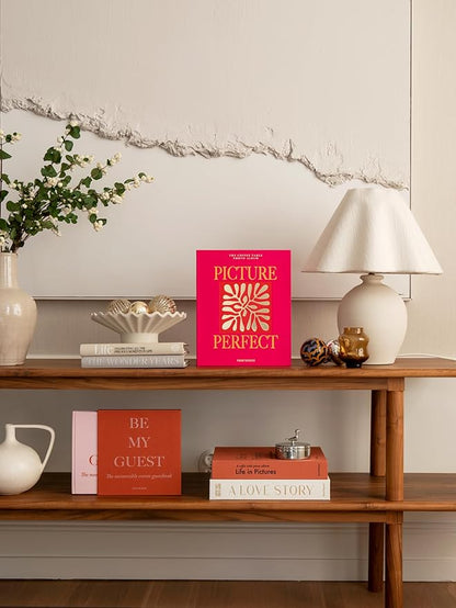 Printworks Photo Album - Picture Perfect, Pink – Cerise Pink Coffee Table Book with 30 Pages – Large Album for 4x6 Photos with Writing Space – Expandable Memory Book