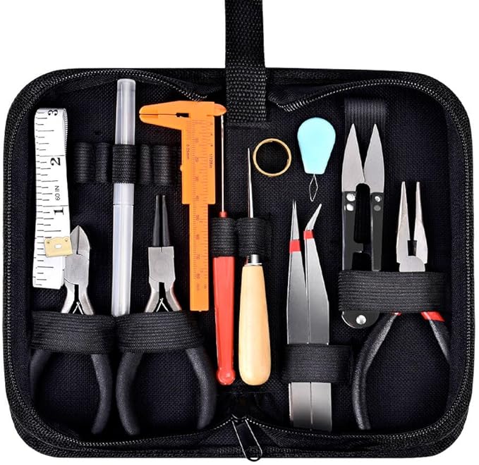 PAXCOO 19Pcs Jewelry Making Tools Kit with Zipper Storage Case for Crafting and Repair