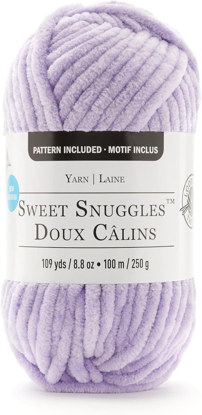 Loops & Threads Lavender Sweet Snuggles Yarn – Jumbo Weight Yarn for Knitting, Crochet, Weaving, Arts & Crafts, 18 Pack