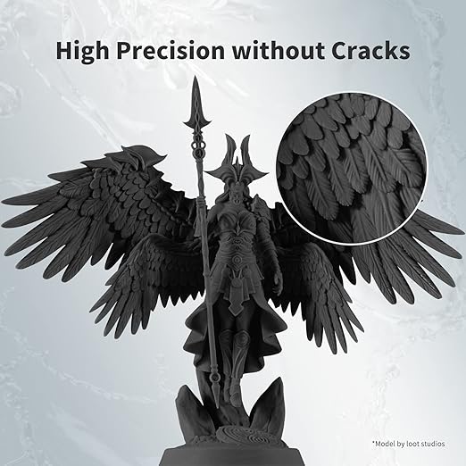 ANYCUBIC Water Washable Resin, 3D Printer Resin with Low Viscosity and Fast Printing, 405nm High Precision UV-Curing 3D Resin, Photopolymer Resin for 8K Capable LCD DLP 3D Printing (Black, 1kg)