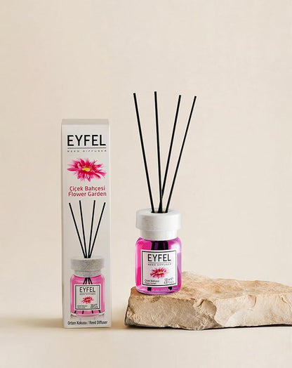 EYFEL Reed Diffusers for Home – Flower Garden Reed Diffuser Set 4.05 fl oz Oil Diffuser Sticks, Bathroom Diffuser, Home Fragrances, Scented Sticks, Home Décor