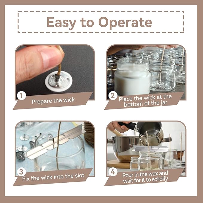 10PCS Candle Wick Holders, Candle Wick Centering Device Metal Candles Bar Device Centering Tool for DIY Craft Making