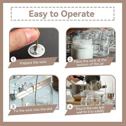10PCS Candle Wick Holders, Candle Wick Centering Device Metal Candles Bar Device Centering Tool for DIY Craft Making