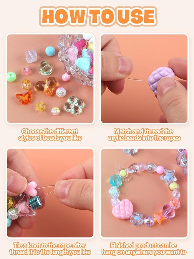 150PCS Acrylic Pastel Beads for Jewelry Making, Kalolary Colorful Bow Butterfly Flower Kawaii Plastic Candy Heart Cute Macaroon Aesthetic Beads for Bracelet Necklace DIY Supplies (Multicolor)