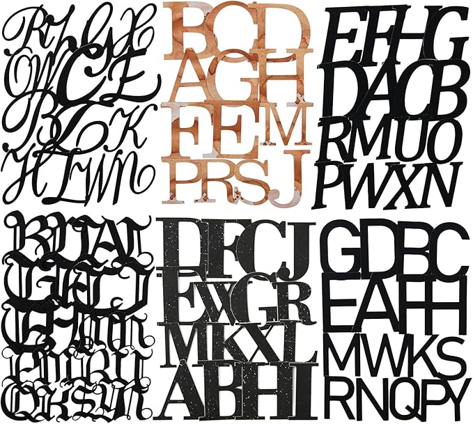 AuriicLeaf Alphabet Cardstock Sticker Set, 156Pcs Bold Letter Stickers for Scrapbooking, Journaling, Junk Journal Supplies, and DIY Crafts