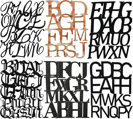 AuriicLeaf Alphabet Cardstock Sticker Set, 156Pcs Bold Letter Stickers for Scrapbooking, Journaling, Junk Journal Supplies, and DIY Crafts