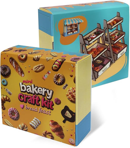 iLAND Cute Crafts for Teens Women Adults of DIY Air Dry Clay Art Mini Food, Modeling Clay Kit for Fun Date Night Craft Set Realistic 1/12 Scale Accessories for Dollhouse Kitchen Creative Crafting Gift