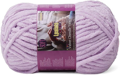 Chunky Chenille Yarn for Crocheting - 200g/7oz Baby Blanket Yarn for Crocheting Soft - 175 Yards Fluffy Thick Plush Yarns for Knitting Blankets Amigurumi (1, Light Purple)