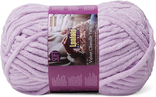 Chunky Chenille Yarn for Crocheting - 200g/7oz Baby Blanket Yarn for Crocheting Soft - 175 Yards Fluffy Thick Plush Yarns for Knitting Blankets Amigurumi (1, Light Purple)