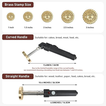 Sunamd Custom Electric Branding Iron for Wood, Adjustable Temperature Wood Branding Iron Personalized Wood Burning Letter Stamp, Create Your Logo Stamp for Leather Food, Handcraft & Wedding Gift(1")