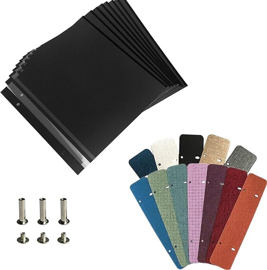Semfalbuums Black Refill Pages for Photo Album Scrapbook Self Adhesive 13.2x12.8 20 Pages
