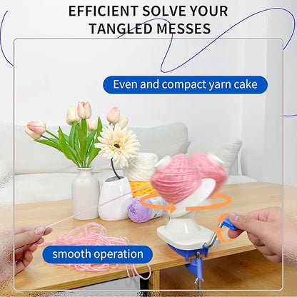 SPEENSUN Yarn Winder for Crocheting, Yarn Spinner, 3.5 OZ Easy-to-Install and Efficiently Yarns Cake Winder with Lower Noise for Yarns Below Size 5, Best for Crochet and Knitting Lover