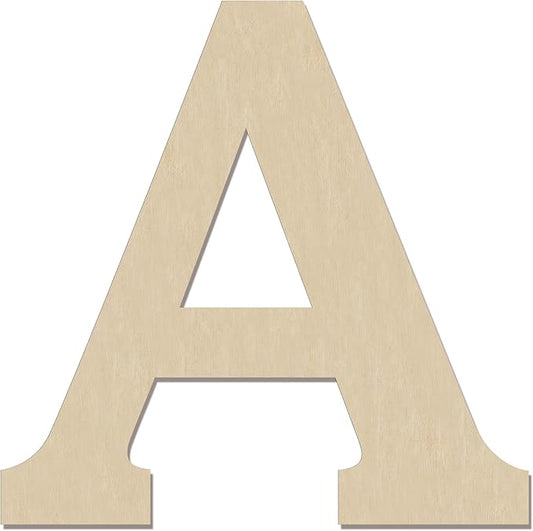 HILAZA 12 Inch Large Wooden Greek Letters, Unfinished Big Wood Letters for Wall Decor, DIY Crafts, Parties Wedding Christmas Home Decoration, Letter Alpha (Α)