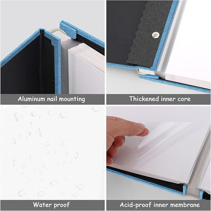 Zesthouse Photo Album Self Adhesive Pages, 60 Pages Magnetic Scrapbook Albums with Sticky Page, Photos Album Holds 8x10 & 5X7 & 4x6 & 6x8 & 3x5, Large Picture Book Ideal Gift for Family Wedding Baby